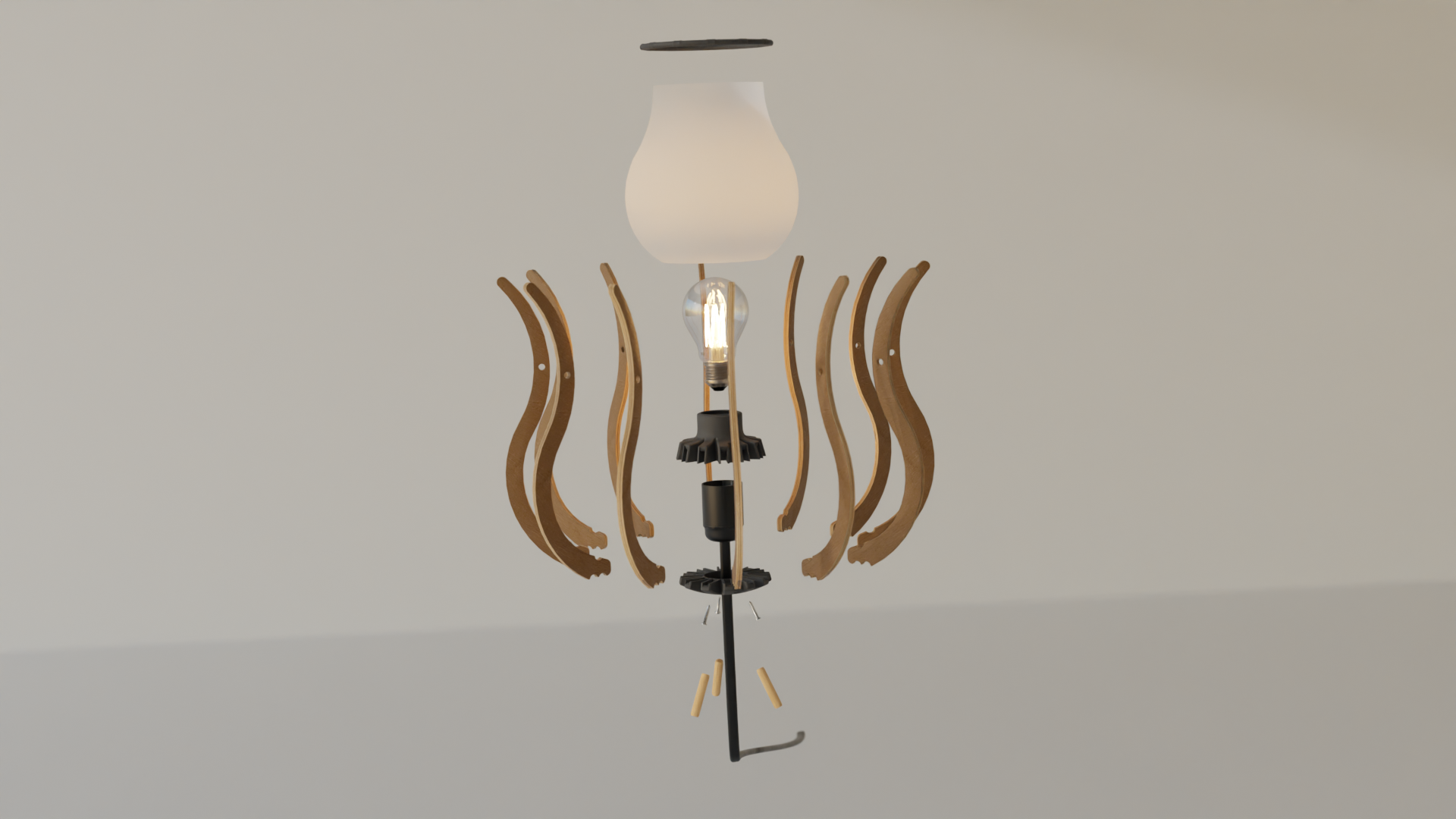 Exploded view lamp
